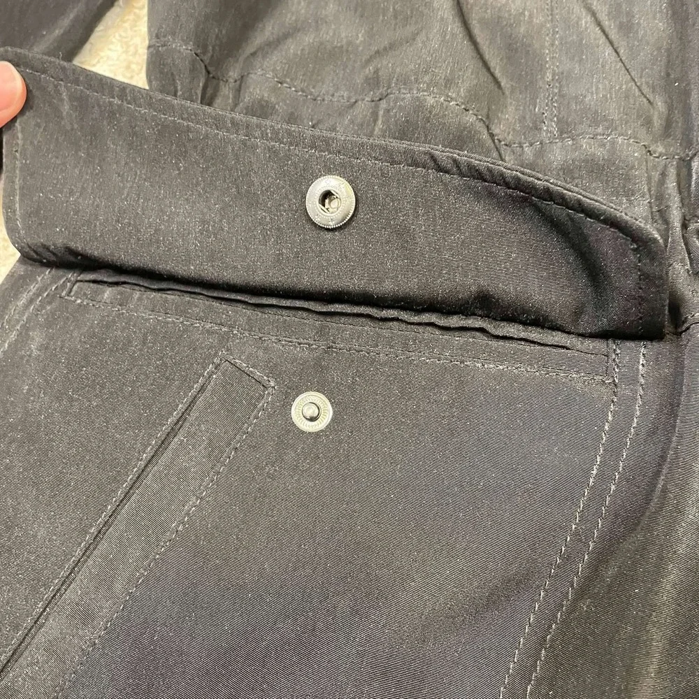 Liz Claiborne Womens Black Anorak Jacket Leopard Lining XL Drawstring Waist - Picture 7 of 12